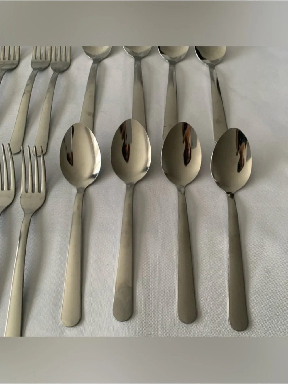 Lot of 36 Stainless Steel Silverware12 Spoons Forks Knives Flatware Picnic Party